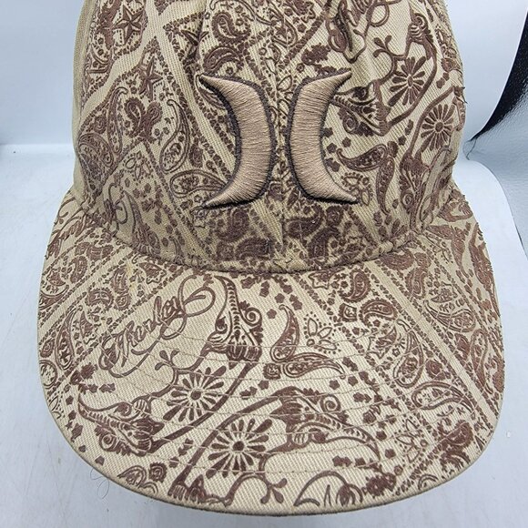 Hurley Adults Small Medium Brown All Over Print Hat Cap Comfort Casual Fashion - Picture 5 of 9